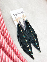 Leather Shoulder Dusters | Black