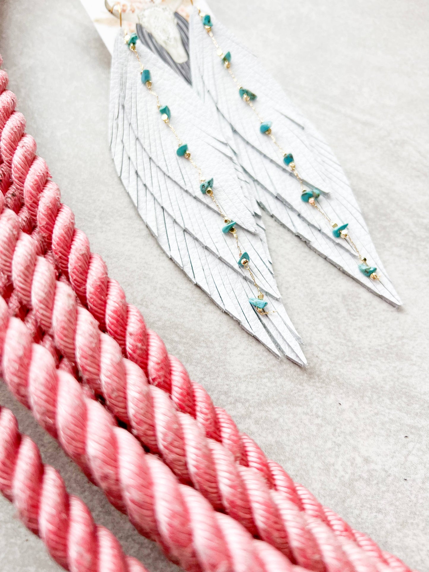Leather Shoulder Dusters | White