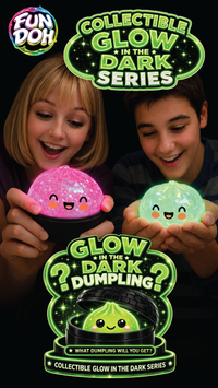 Fun Doh Glow In Dark Mystery Dumpling Squishy Black Basket