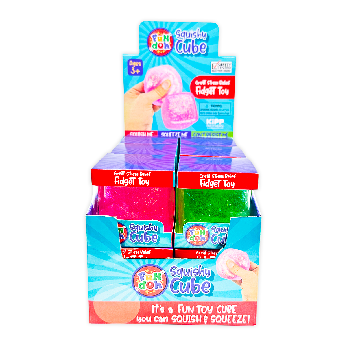 Fun Doh Squish & Squeeze Sparkle Cube