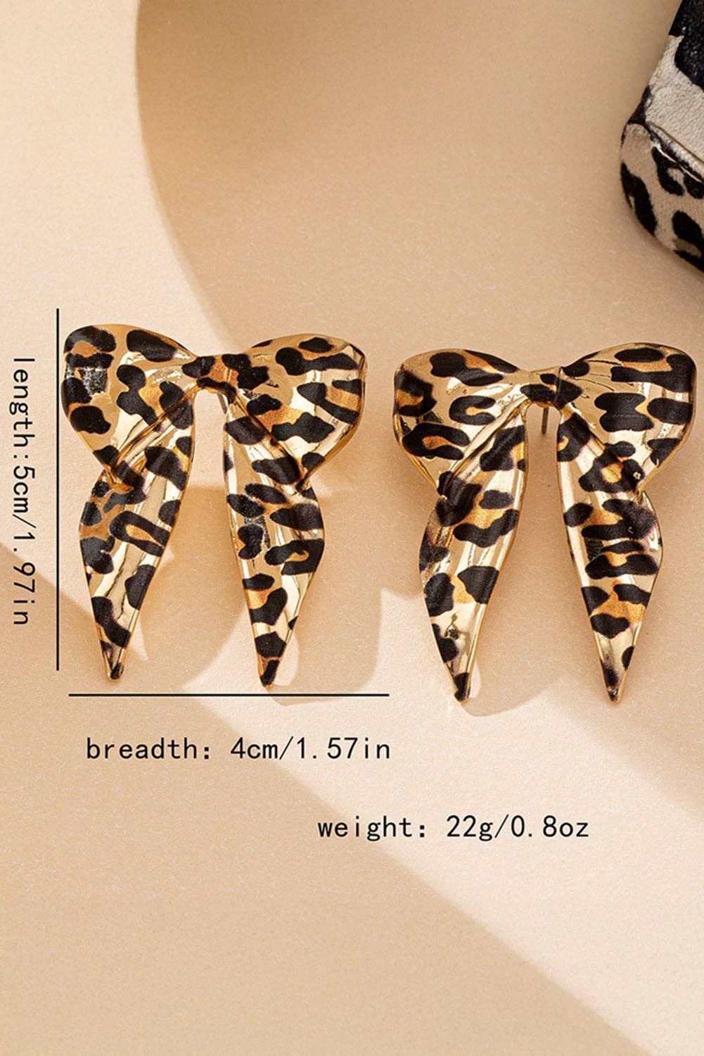 Western Leopard Bow Statement Earrings