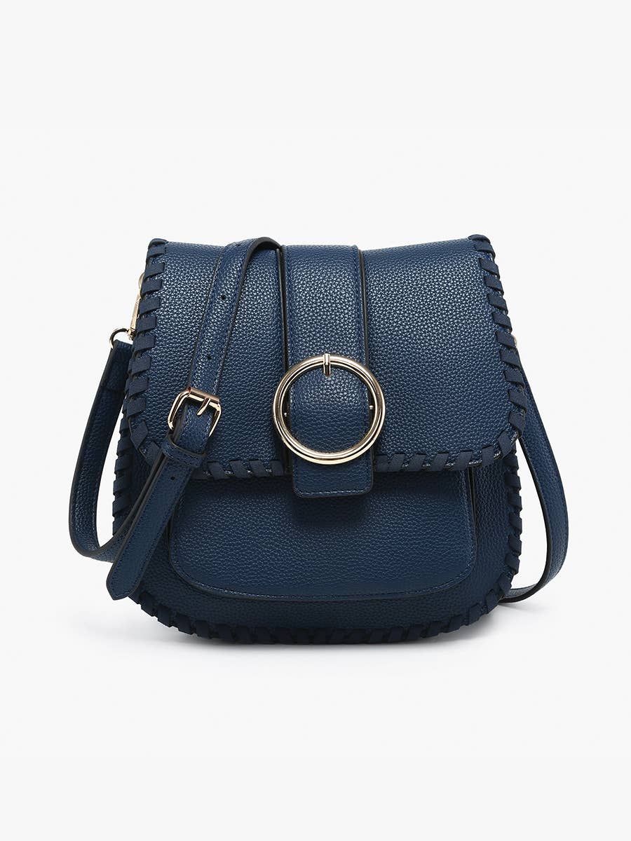 Sandra Buckle Flapover Crossbody Bag | M2618