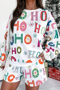 Ho Ho Ho Christmas Graphic 2pcs Lounge Set