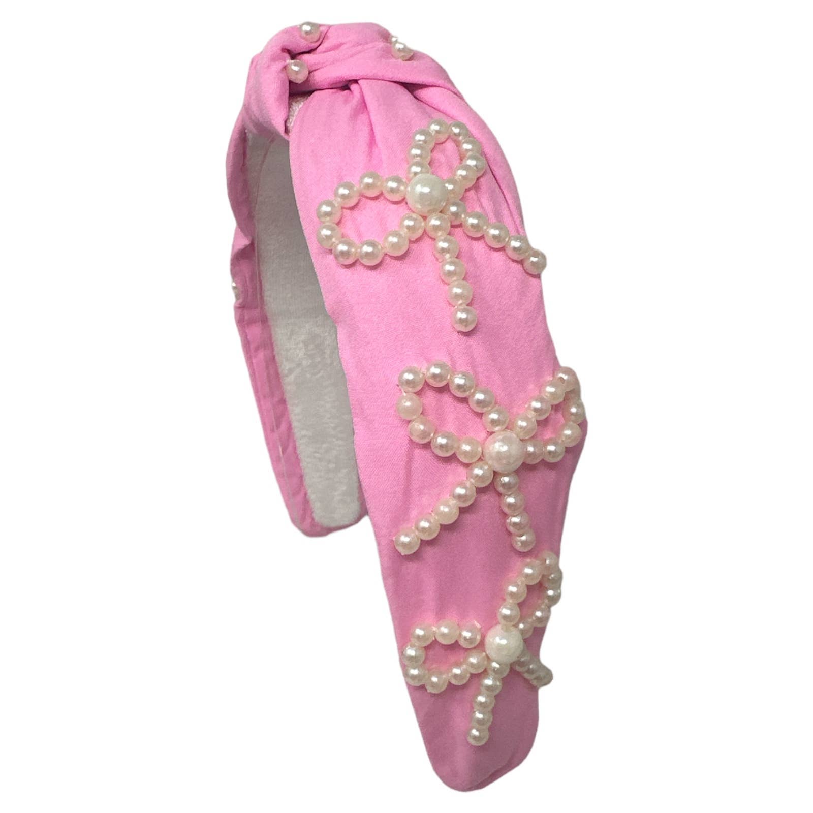 Headband Knot - Pearl Bow - Light Pink