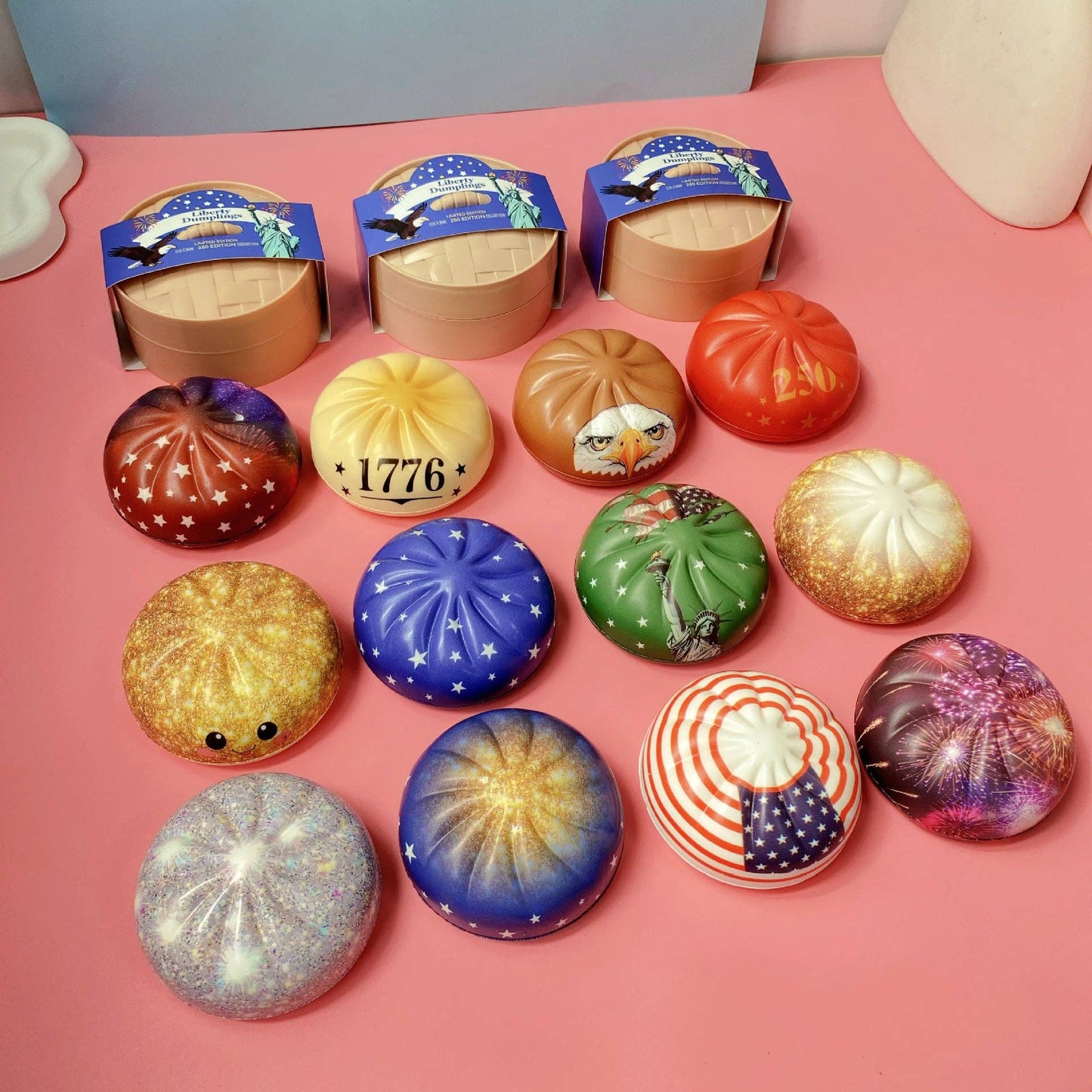 Dumpling Shape Squishy USA Theme