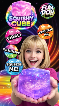 Fun Doh Squish & Squeeze Sparkle Cube